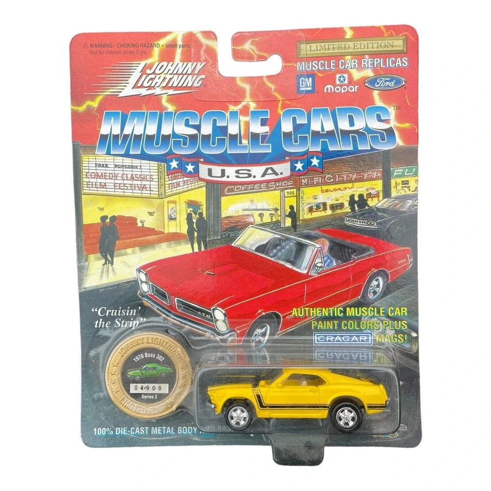 Johnny Lightning‎ Die Cast 1970 Boss 302 Muscle Cars Ford Daytona Yellow